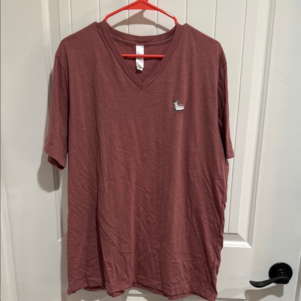 Mauve corgi vneck